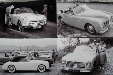 Simca Sport 9 und Simca Oceane 1956 vierzehn Werksfotos (7522)